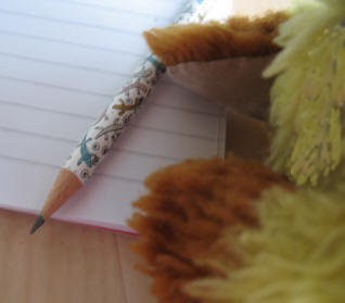 Yellow Teddy's pencil and pad