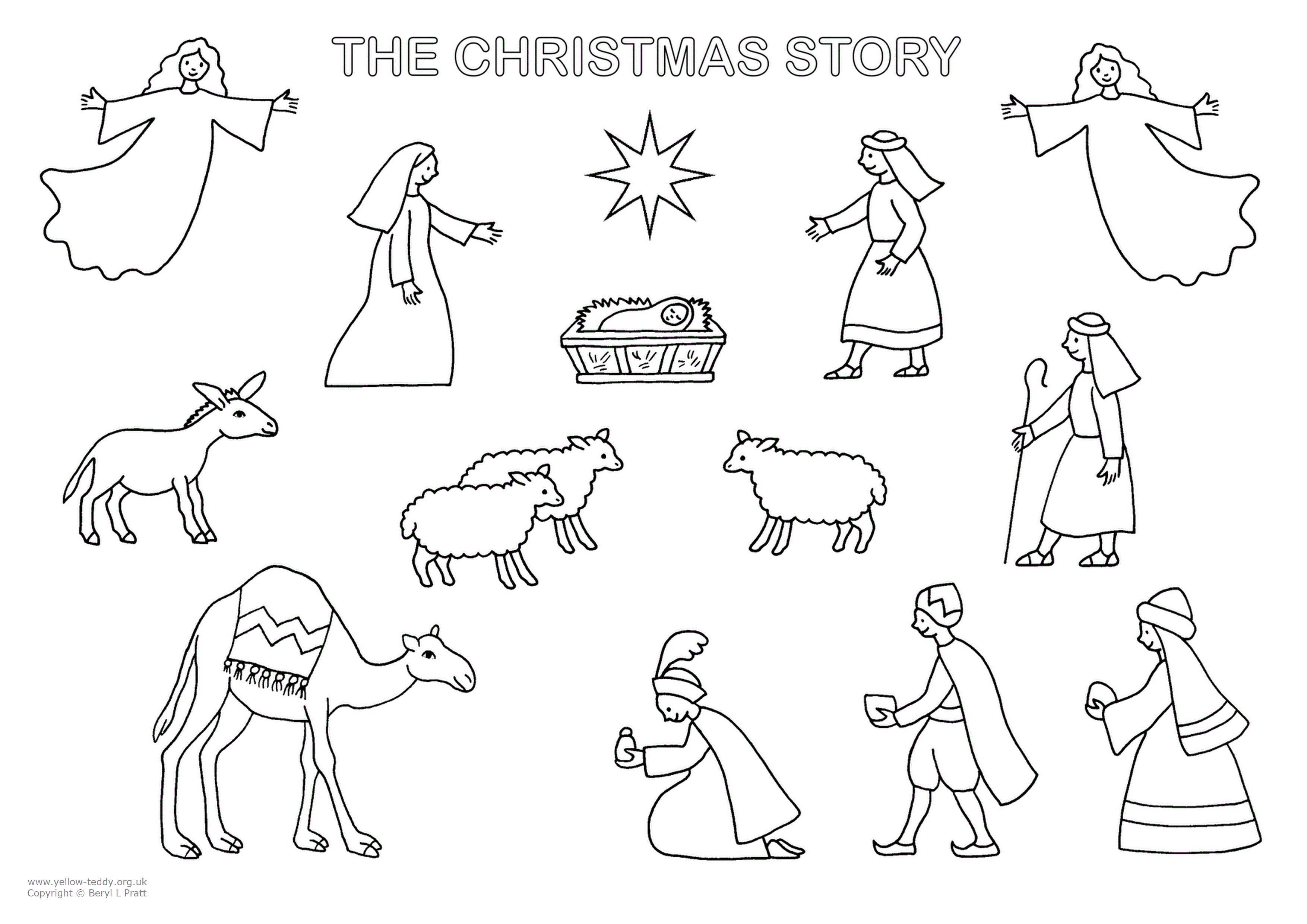 Free Christmas Story colouring picture