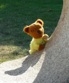Hall Place Bexleyheath - Yellow Teddy in the sculpture