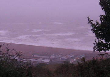 Hastings - Clifftop, stormy sea