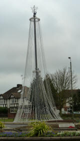 Tree-shaped lights by Orpington War Memorial
