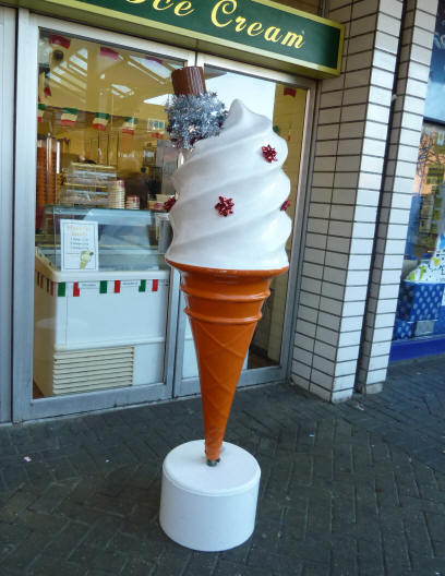 Decorated ice cream cone model