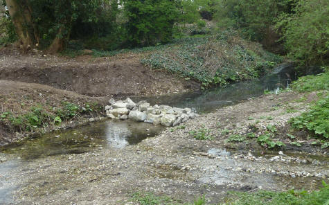 New weir on River Cray