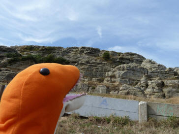 Dino and cliffs