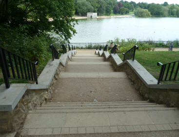 Steps to lake