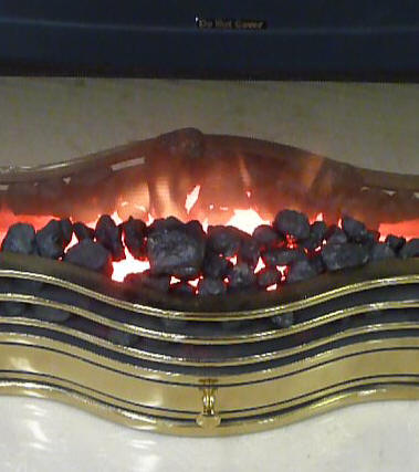 Fire grate with imitation coals