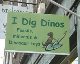 Dinosaur shop in Rochester High Street