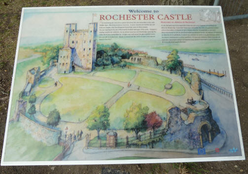 Rochester Castle noticeboard