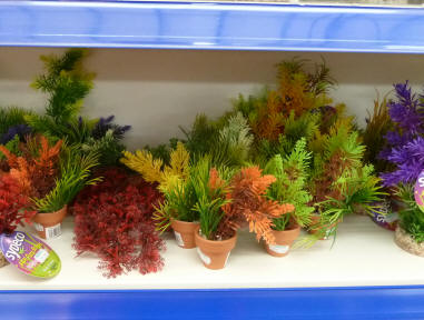 Plastic aquarium plants