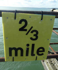 Southend Pier two-thirds mile marker