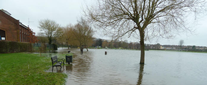 Tonbridge sports ground under water