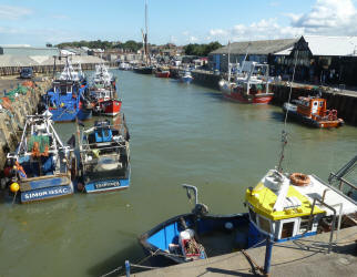 Boats in Whitstable Harbour