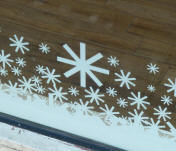 Shop display snowflakes