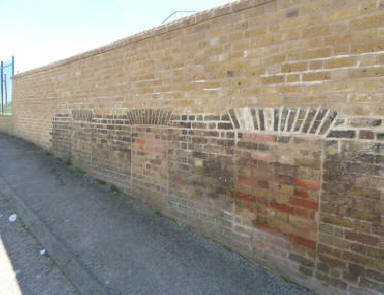 Old mended and rebuilt wall
