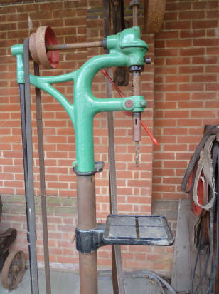 Old steam-driven drill
