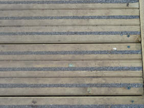 Grit strips on bridge planks