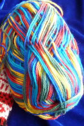 Rainbow random knitting yarn