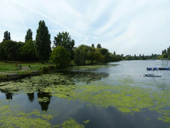 Danson Park lake view from south end