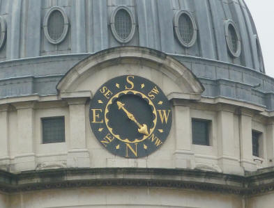 Royal Naval College wind direction clock