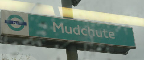 Mudchute railway sign