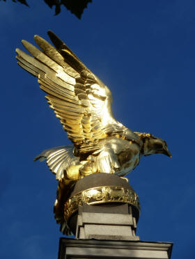 RAF memorial gold eagle