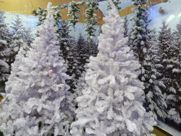 White Christmas trees