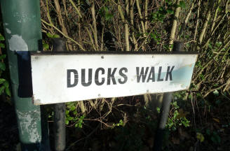 Ducks Walk path sign