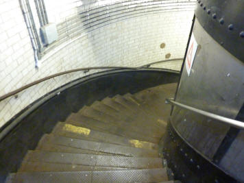 Steps down to the Woolwich foot tunnel