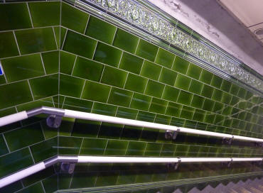 Underground stairway tiles