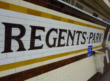 Regents Park Underground tiles