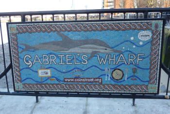 Gabriel's Wharf mosaic sign