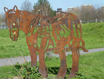Iron sculpture Millennium Park - Carthorse