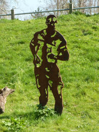 Iron sculpture Millennium Park - Footballer