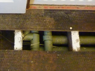 Pipes under floor