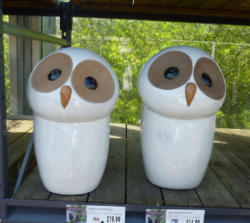 Ceramic owl ornaments