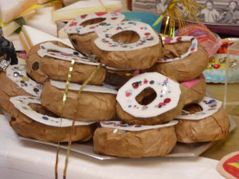 Paper and card doughnuts