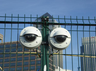 Pair of security cameras