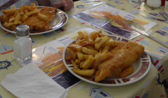 Fish and chip dinner