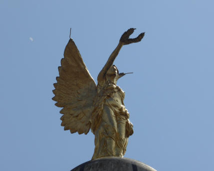 Golden angel on top of theatre