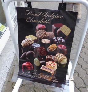 Chocolates advertising board