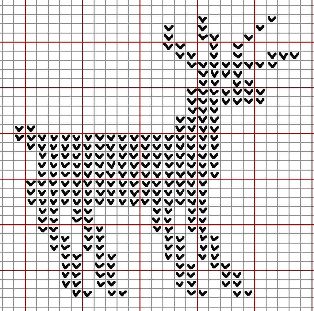 Reindeer 2 knitting chart