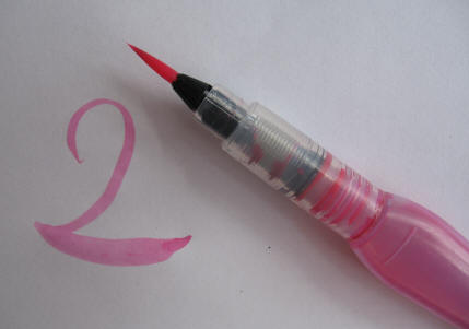 Writing shorthand with a paintbrush