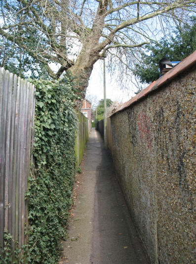 Long alleyway looking down