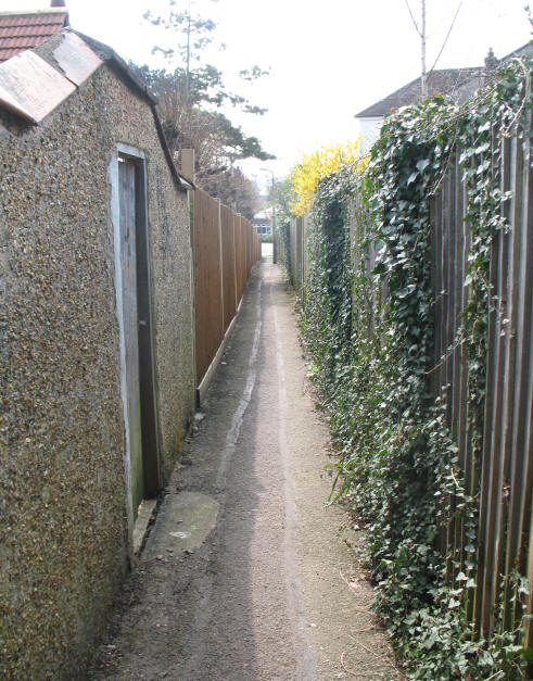 Long alleyway looking down