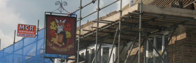 Bricklayers Arms being reroofed