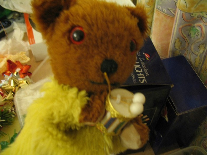 Yellow Teddy's favourite Christmas decoration