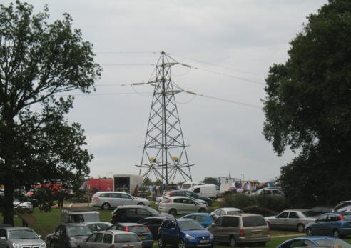 Wrotham boot fair with pylon