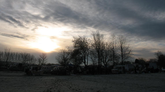 Frosty boot sale at Hewitts Farm Kent