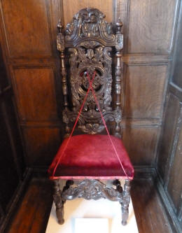 Hall Place Bexleyheath - high back carved chair