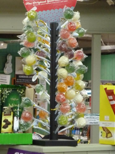 Sweet lollipop tree in Polhill farm shop